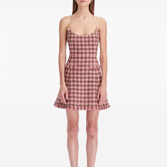 Oscar de la renta checked tweed mini dress NWT - Picture 1 of 13